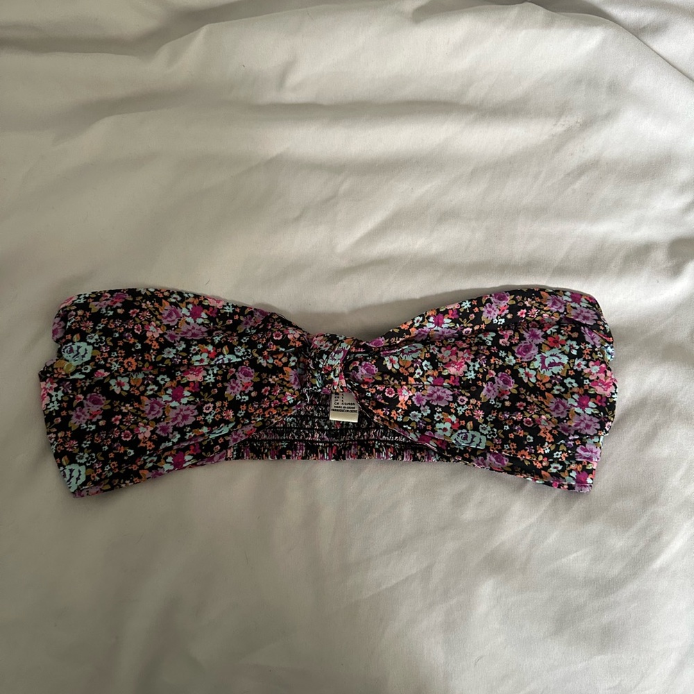 Floral Strapless Bandeau Top